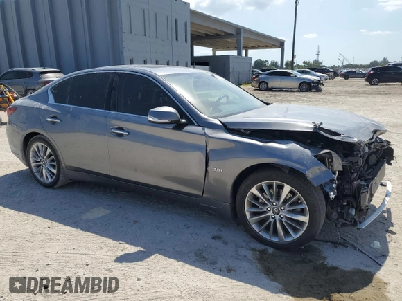 2020 Infiniti Q50 Luxe z VIN JN1EV7AP2LM203614, wystawiony jako Copart lot #57346785 z przebiegiem 62 659 mil mil oraz Nie do naprawy • Non repairable. Historia ofert i sprzedaży dostępna na DreamBid. Obrazek 4.