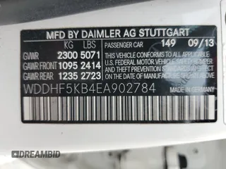 2014 Mercedes-Benz E-Class E 350 Sport with VIN WDDHF5KB4EA902784, listed as a Copart auction lot 51520135 with 142,429 mi miles and Salvage Title. Bid and sale history available at carsss.com. Image 12.