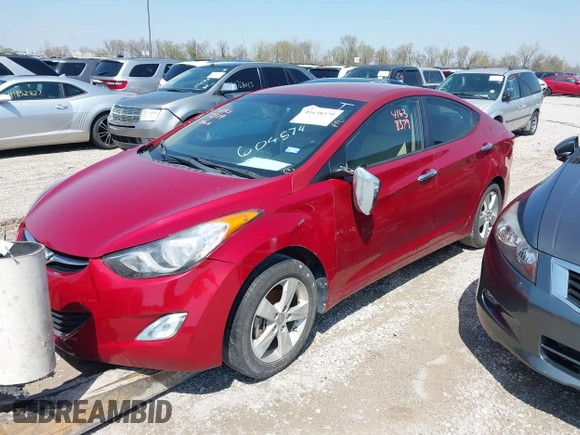 2013 Hyundai Elantra Limited with VIN KMHDH4AE2DU604574, listed as a IAAI auction lot 41638379 with 164,276 mi miles and . Bid and sale history available at DreamBid. Image 2.