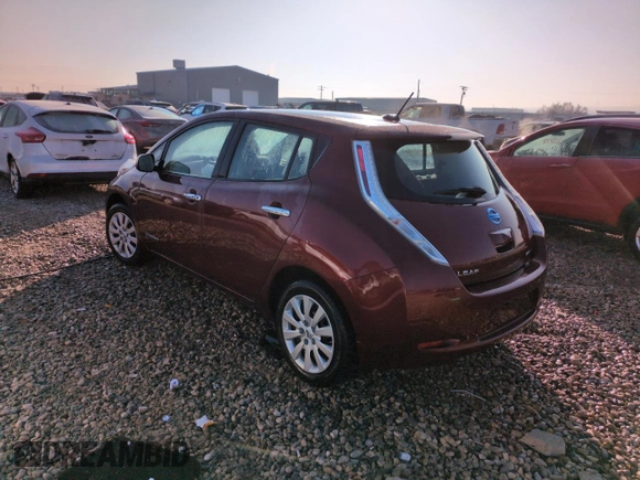 2017 Nissan LEAF S with VIN 1N4BZ0CP3HC311154, listed as a Copart auction lot 88807695 with 57,525 mi miles and Salvage Title. Bid and sale history available at carsss.com. Image 2.