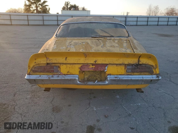 1973 Pontiac Firebird with VIN 2S87M3N110405, listed as a Copart auction lot 84326504 with 22,334 mi miles and Salvage title. Bid and sale history available at DreamBid. Image 6.
