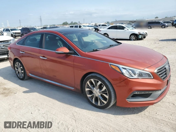 2015 Hyundai Sonata Sport z VIN 5NPE34AB4FH153139, wystawiony jako Copart lot #52351525 z przebiegiem 104 165 mil mil oraz Czysty tytuł • Clean title. Historia ofert i sprzedaży dostępna na DreamBid. Obrazek 4.