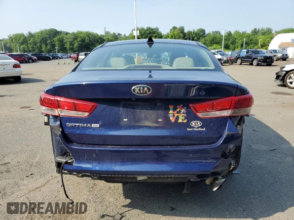 2016 Kia Optima LX with VIN 5XXGT4L39GG082905, listed as a Copart auction lot 61793235 with 187,895 mi miles and Salvage title. Bid and sale history available at DreamBid. Image 6.