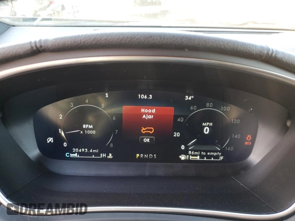 2020 Lincoln Nautilus Standard with VIN 2LMPJ6J92LBL20368, listed as a Copart auction lot 46253285 with 20,493 mi miles and Salvage title. Bid and sale history available at DreamBid. Image 9.