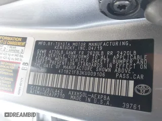 2019 Toyota Avalon Hybrid Limited with VIN 4T1B21FB3KU009106, listed as a IAAI auction lot 41757436 with 107,459 mi miles. Bid and sale history available at carsss.com. Image 9.