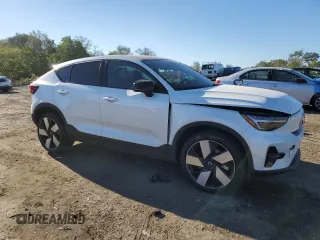 2023 Volvo C40 Recharge Pure Electric Ultimate with VIN YV4ED3GM8P2061029, listed as a Copart auction lot 74699694 with 13,362 mi miles and Salvage Title. Bid and sale history available at carsss.com. Image 4.