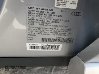 2023 Audi Q5 S line Prestige with VIN WA1FAAFY7P2061803, listed as a Copart auction lot 59907565 with 14,614 mi miles and Salvage title. Bid and sale history available at DreamBid. Image 14.