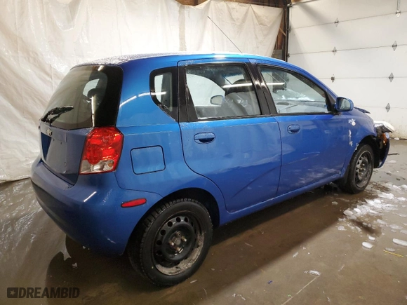 2008 Chevrolet Aveo LS with VIN KL1TD66638B135240, listed as a Copart auction lot 44612315 with 159,712 mi miles and Salvage Title. Bid and sale history available at carsss.com. Image 3.