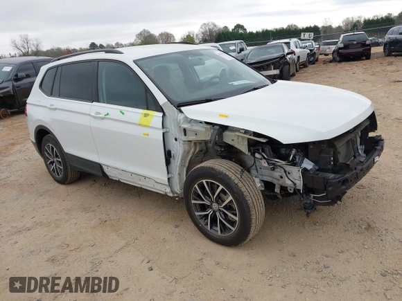 2021 Volkswagen Tiguan S with VIN 3VV1B7AX5MM086946, listed as a IAAI auction lot 41763747 with 41,713 mi miles and . Bid and sale history available at DreamBid. Image 1.