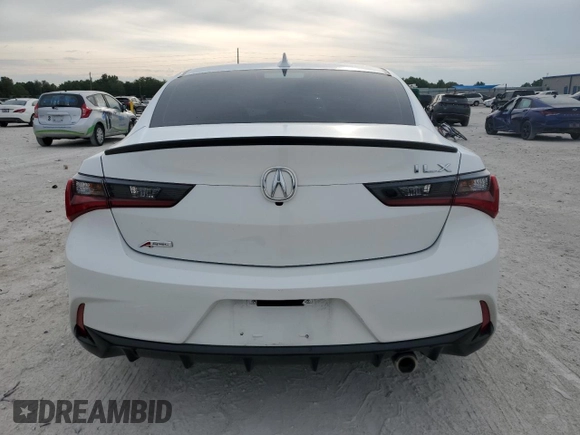 2022 Acura ILX w/Premium/A-Spec Package with VIN 19UDE2F86NA006691, listed as a Copart auction lot 50489625 with 0 mi miles and Non Repairable. Bid and sale history available at carsss.com. Image 6.