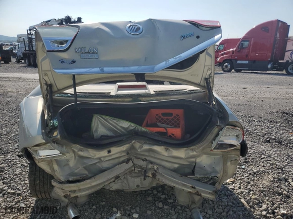 2010 Mercury Milan Premier with VIN 3MEHM0JG0AR662146, listed as a Copart auction lot 69276514 with 0 mi miles and Salvage Title. Bid and sale history available at carsss.com. Image 6.