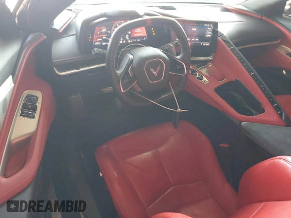 2020 Chevrolet Corvette 2LT with VIN 1G1Y72D42L5118848, listed as a Copart auction lot 47227395 with 24,397 mi miles and Salvage Title. Bid and sale history available at carsss.com. Image 8.