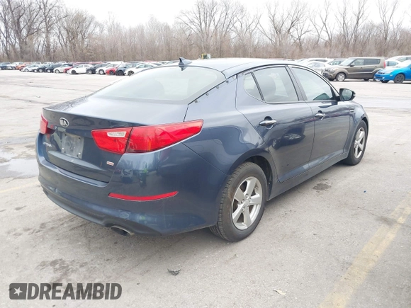 2015 Kia Optima LX with VIN 5XXGM4A74FG483165, listed as a IAAI auction lot 41117924 with 167,329 mi miles. Bid and sale history available at carsss.com. Image 4.