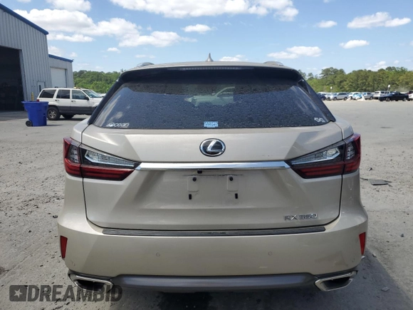 2017 Lexus RX 350 with VIN 2T2ZZMCA6HC037091, listed as a Copart auction lot 54791515 with 49,430 mi miles and Non Repairable. Bid and sale history available at DreamBid. Image 6.