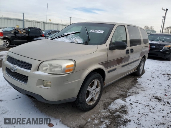 2007 Chevrolet Uplander LS Fleet with VIN 1GNDV23127D215697, listed as a Copart auction lot 87553145 with 0 mi miles and Clean Title. Bid and sale history available at carsss.com. Image 1.