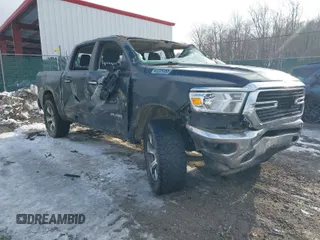 2019 Ram 1500 Big Horn/Lone Star with VIN 1C6SRFFT9KN783755, listed as a IAAI auction lot 41381428 with 134,669 mi miles. Bid and sale history available at carsss.com. Image 1.
