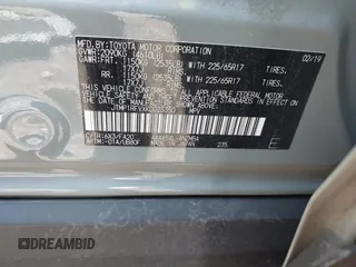 2019 Toyota RAV4 XLE with VIN JTMP1RFVXKD023350, listed as a IAAI auction lot 41991731 with 49,857 mi miles. Bid and sale history available at carsss.com. Image 9.