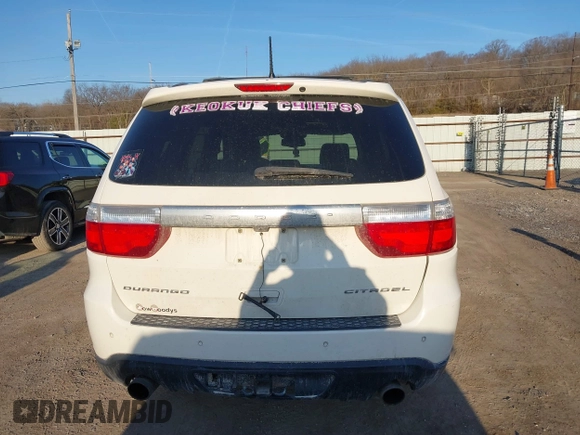 2012 Dodge Durango Citadel with VIN 1C4SDHET3CC121753, listed as a IAAI auction lot 41775187 with 198,041 mi miles and . Bid and sale history available at DreamBid. Image 16.