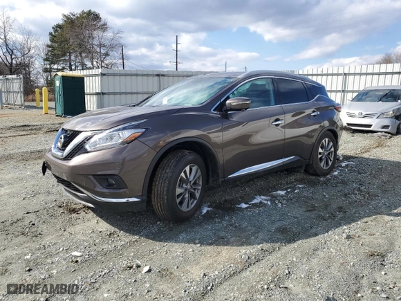 2015 Nissan Murano SL with VIN 5N1AZ2MG8FN234889, listed as a Copart auction lot 46158075 with 55,020 mi miles and Salvage Title. Bid and sale history available at carsss.com. Image 1.