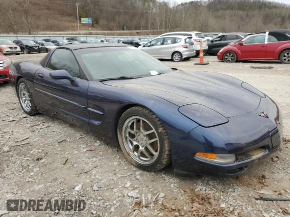 2001 Chevrolet Corvette with VIN 1G1YY22G515121394, listed as a Copart auction lot 47123245 with 0 mi miles and Salvage Title. Bid and sale history available at carsss.com. Image 4.