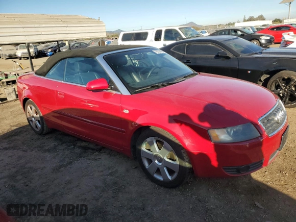 2003 Audi A4 1.8T with VIN WAUAC48H53K022238, listed as a Copart auction lot 76222834 with 116,536 mi miles and Clean Title. Bid and sale history available at carsss.com. Image 4.
