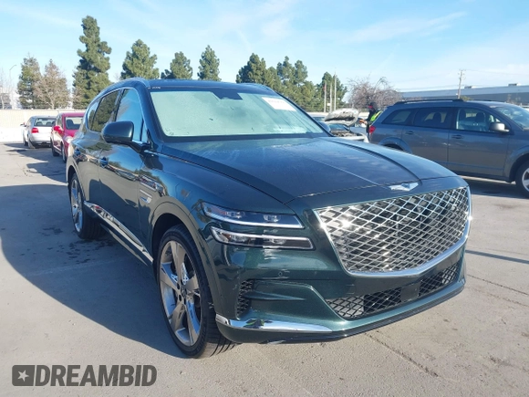 2021 Genesis GV80 with VIN KMUHCESCXMU046641, listed as a IAAI auction lot 41614756 with 25,666 mi miles and . Bid and sale history available at DreamBid. Image 1.