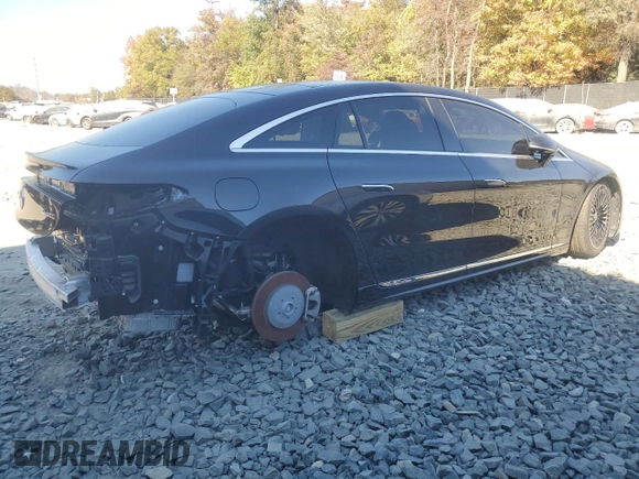2022 Mercedes-Benz EQS with VIN W1KCG4EB4NA017143, listed as a Copart auction lot 77336514 with 6,536 mi miles and Clean Title. Bid and sale history available at carsss.com. Image 3.