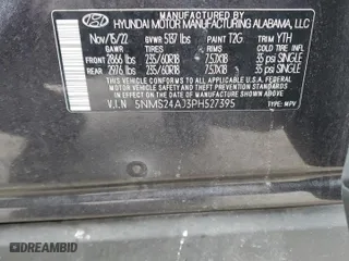 2023 Hyundai Santa Fe SEL with VIN 5NMS24AJ3PH527395, listed as a Copart auction lot 47957175 with 61,228 mi miles and Salvage Title. Bid and sale history available at carsss.com. Image 15.