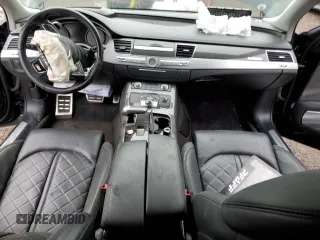 2015 Audi S8 with VIN WAUK2AFD7FN010696, listed as a Copart auction lot 84545804 with 70,296 mi miles and Salvage Title. Bid and sale history available at carsss.com. Image 8.