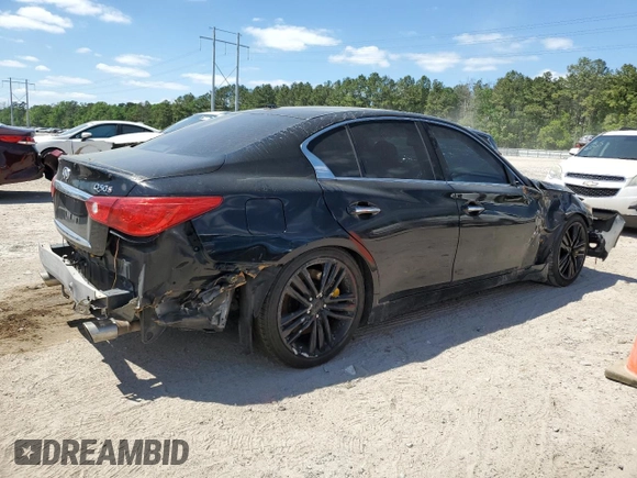 2015 Infiniti Q50 Premium with VIN JN1BV7APXFM348259, listed as a Copart auction lot 52522095 with 156,466 mi miles and Clean Title. Bid and sale history available at carsss.com. Image 3.
