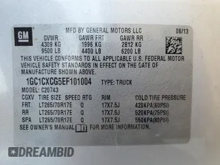 2014 Chevrolet Silverado 2500HD LT with VIN 1GC1CXCG5EF101004, listed as a Copart auction lot 85304134 with 136,107 mi miles and Salvage Title. Bid and sale history available at carsss.com. Image 13.