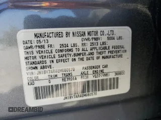 2014 Infiniti Q50 Sport with VIN JN1BV7AR4EM680570, listed as a Copart auction lot 52192845 with 149,060 mi miles and Salvage Title. Bid and sale history available at carsss.com. Image 12.