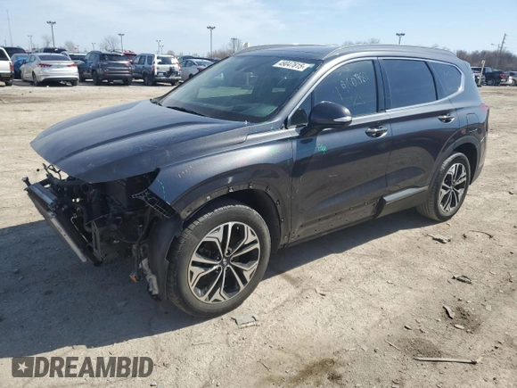 2020 Hyundai Santa Fe Limited with VIN 5NMS5CAA1LH196098, listed as a Copart auction lot 49047615 with 51,821 mi miles and Salvage Title. Bid and sale history available at carsss.com. Image 1.