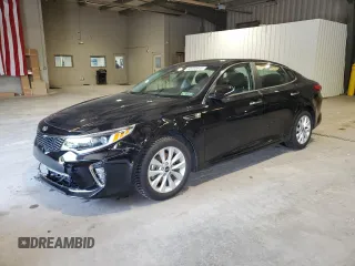 2018 Kia Optima S with VIN 5XXGT4L36JG202795, listed as a Copart auction lot 60000645 with 15,217 mi miles and Salvage title. Bid and sale history available at DreamBid. Image 1.