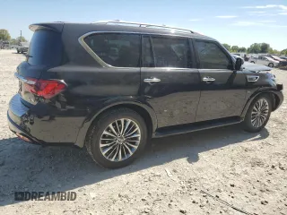 2018 Infiniti QX80 with VIN JN8AZ2NE9J9192420, listed as a Copart auction lot 71944594 with 74,376 mi miles and Salvage Title. Bid and sale history available at carsss.com. Image 3.