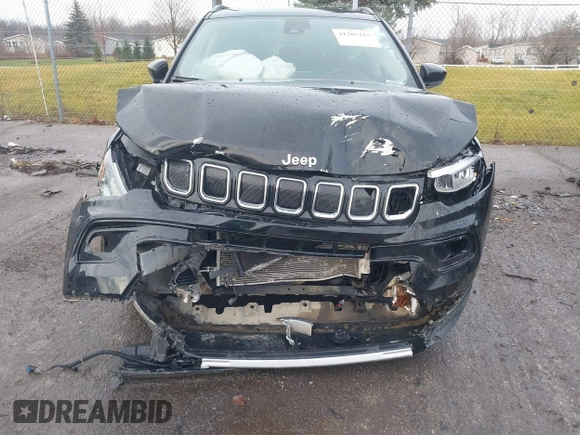 2022 Jeep Compass Limited with VIN 3C4NJDCBXNT150313, listed as a IAAI auction lot 41207215 with 44,415 mi miles and . Bid and sale history available at DreamBid. Image 6.