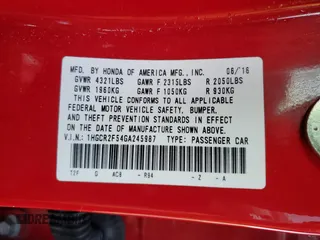 2016 Honda Accord Sport with VIN 1HGCR2F54GA245987, listed as a Copart auction lot 51755335 with 175,231 mi miles and Salvage Title. Bid and sale history available at DreamBid. Image 13.