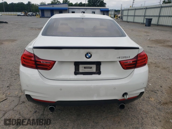 2015 BMW 4 Series 435i with VIN WBA3R1C5XFK194384, listed as a Copart auction lot 53461245 with 104,233 mi miles and Salvage Title. Bid and sale history available at carsss.com. Image 6.