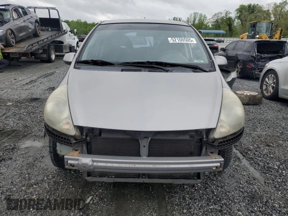 2007 Honda Fit Sport with VIN JHMGD37667S009247, listed as a Copart auction lot 52100505 with 154,019 mi miles and Non Repairable. Bid and sale history available at carsss.com. Image 5.