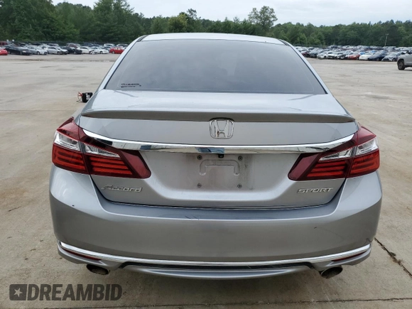 2016 Honda Accord Sport with VIN 1HGCR2F52GA055847, listed as a Copart auction lot 58598835 with 128,928 mi miles and Salvage title. Bid and sale history available at DreamBid. Image 6.
