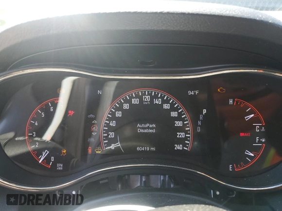 2019 Dodge Durango GT Plus with VIN 1C4RDJDGXKC536206, listed as a Copart auction lot 54305345 with 60,419 mi miles and Salvage title. Bid and sale history available at DreamBid. Image 9.