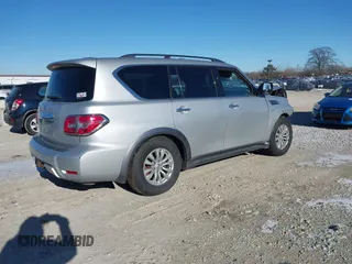 2017 Nissan Armada SV with VIN JN8AY2NC7H9505296, listed as a IAAI auction lot 41040388 with 1 mi miles. Bid and sale history available at carsss.com. Image 4.