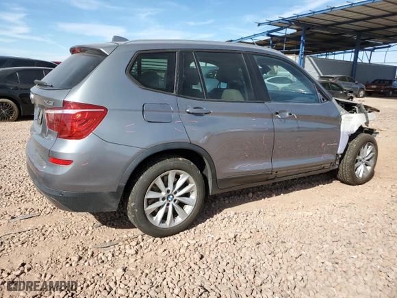 2016 BMW X3 xDrive28i with VIN 5UXWX9C54G0D78657, listed as a Copart auction lot 42431825 with 33,352 mi miles and Salvage Title. Bid and sale history available at carsss.com. Image 3.