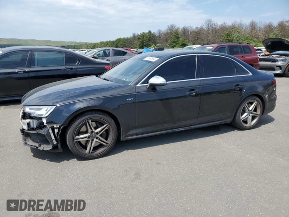 2018 Audi S4 Premium Plus with VIN WAUB4AF49JA133913, listed as a Copart auction lot 58660694 with 73,269 mi miles and Salvage Title. Bid and sale history available at carsss.com. Image 1.