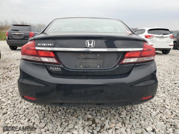2015 Honda Civic Sedan LX with VIN 2HGFB2F55FH549380, listed as a Copart auction lot 52344955 with 91,236 mi miles and Clean Title. Bid and sale history available at carsss.com. Image 6.