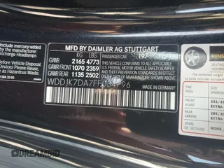 2015 Mercedes-Benz SL 550 with VIN WDDJK7DA7FF034796, listed as a Copart auction lot 71477874 with 53,842 mi miles and Salvage title. Bid and sale history available at DreamBid. Image 14.