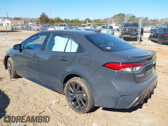 2024 Toyota Corolla SE with VIN 5YFS4MCE8RP173005, listed as a IAAI auction lot 41691777 with 34,157 mi miles. Bid and sale history available at carsss.com. Image 3.