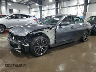 2021 BMW 3 Series 330i xDrive with VIN 3MW5R7J06M8B82556, listed as a Copart auction lot 44976734 with 27,295 mi miles and Non repairable. Bid and sale history available at DreamBid. Image 1.