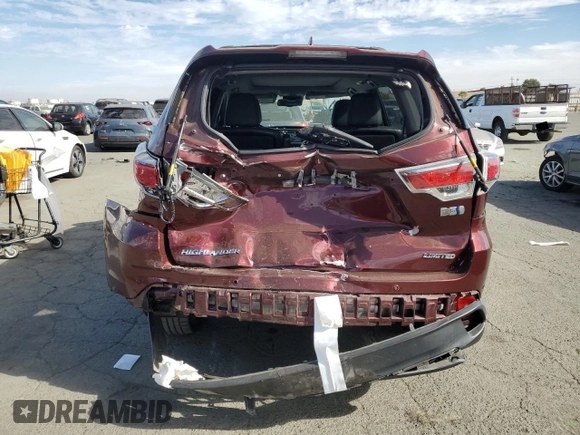 2015 Toyota Highlander Hybrid Limited with VIN 5TDDCRFH6FS012637, listed as a Copart auction lot 78057174 with 120,579 mi miles and Salvage Title. Bid and sale history available at carsss.com. Image 6.