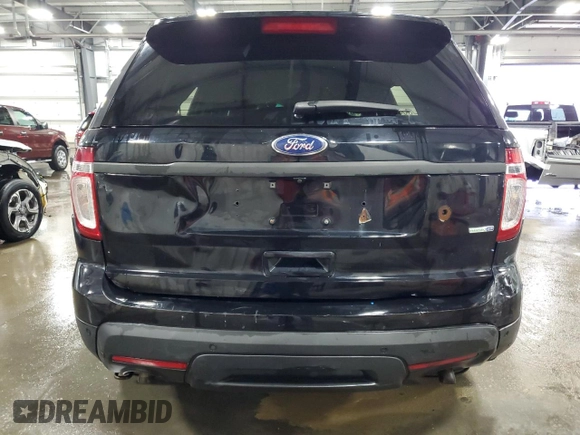 2015 Ford Utility Police Interceptor with VIN 1FM5K8AR6FGC52505, listed as a Copart auction lot 61448574 with 0 mi miles and Salvage Title. Bid and sale history available at carsss.com. Image 6.